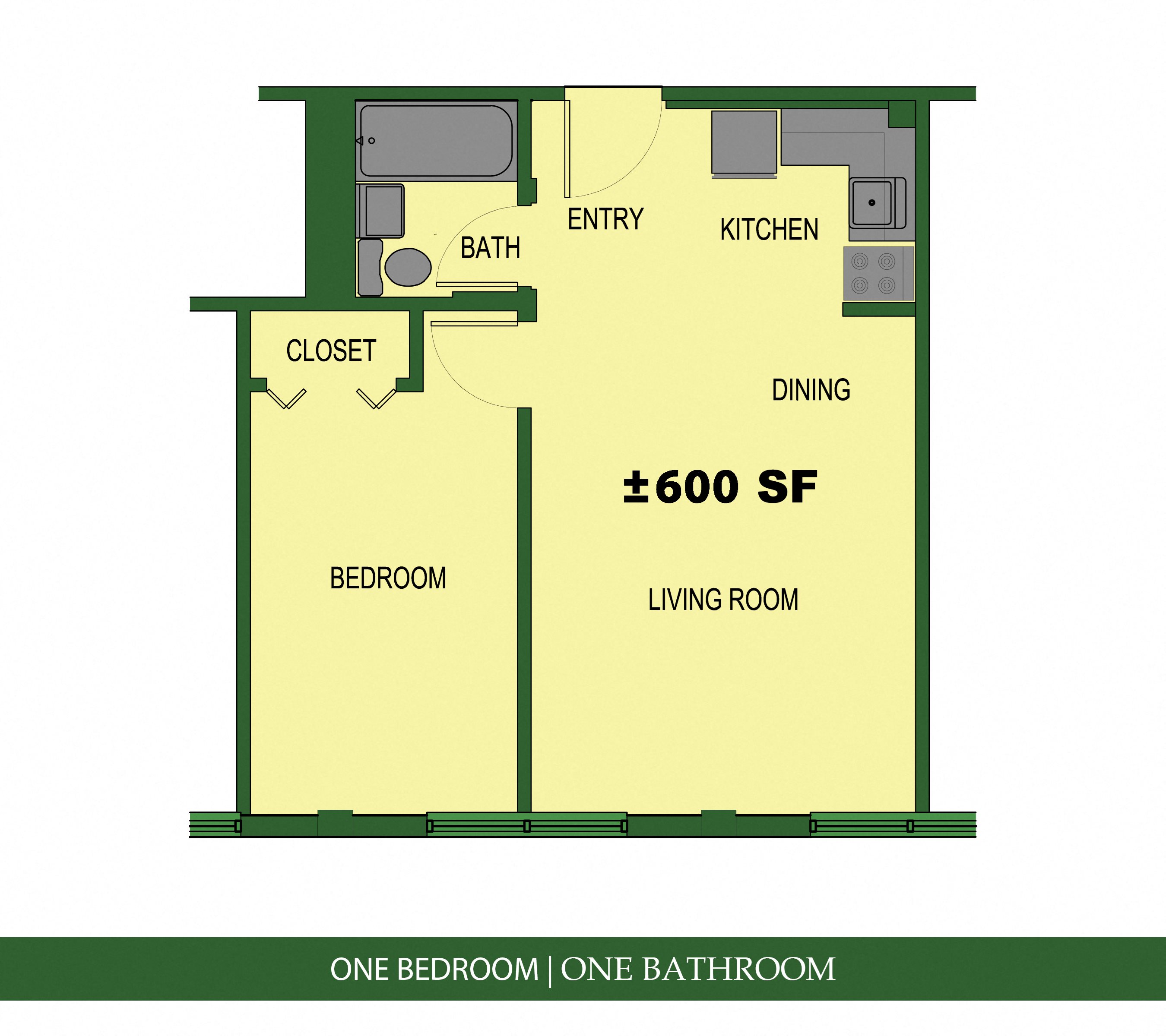 ONE BEDROOM FLOOR PLAN ONE BEDROOM FLOOR PLAN